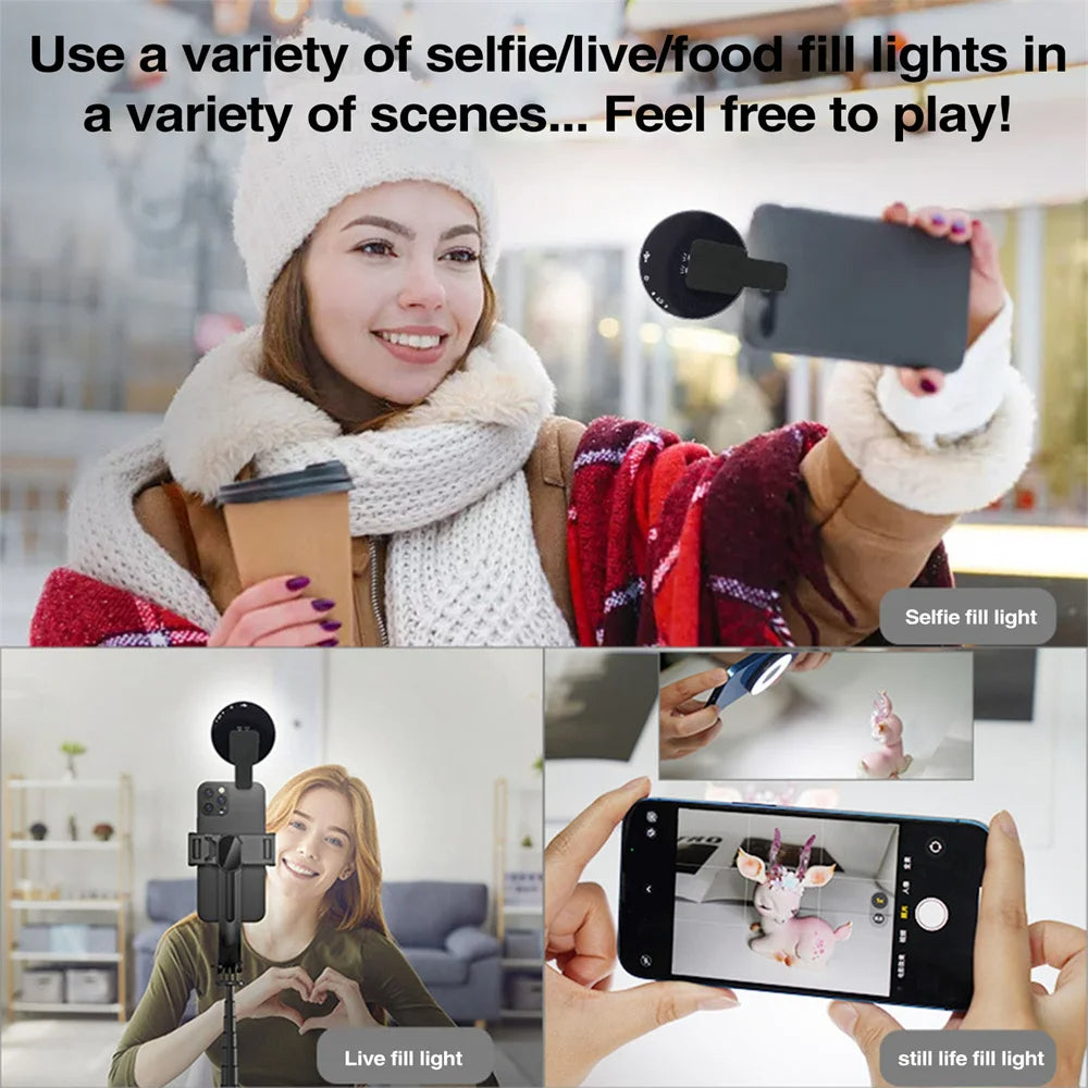 Magnetic Clip-On Smartphone Ring Led Light (Copia)