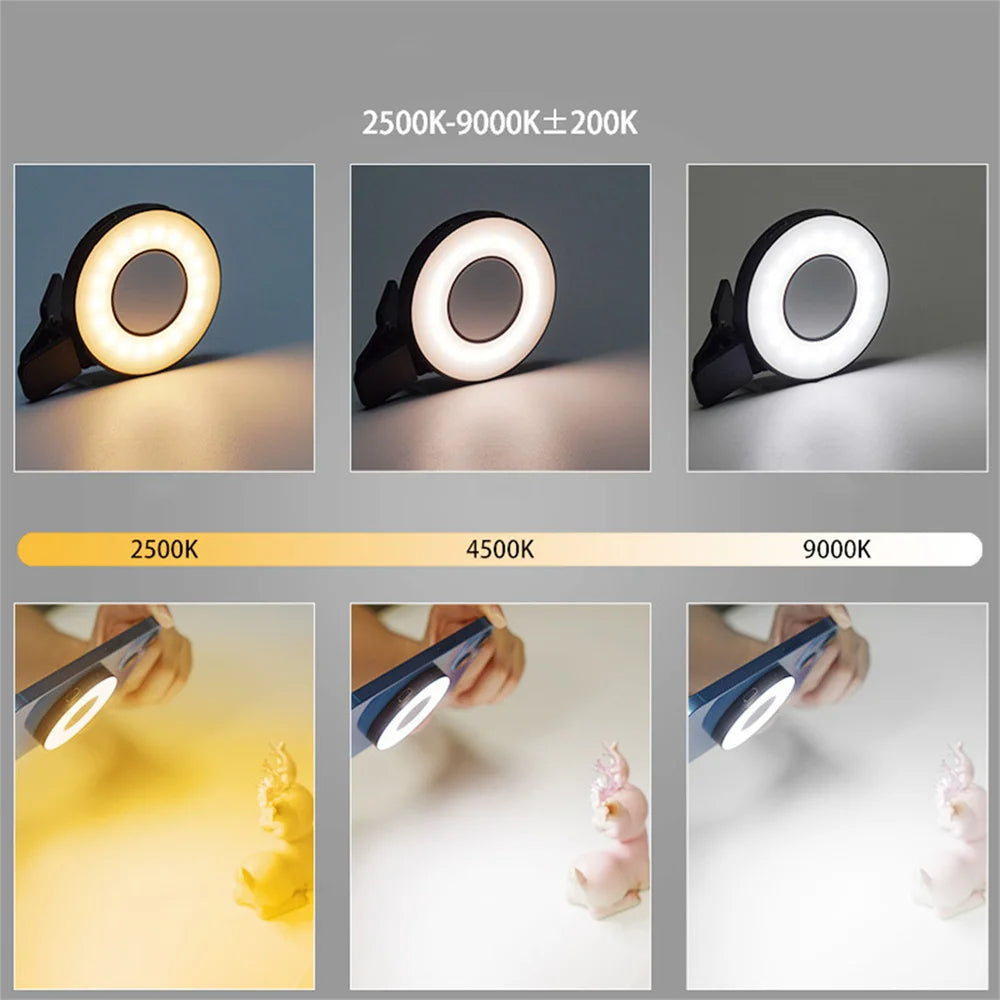 Magnetic Clip-On Smartphone Ring Led Light (Copia)
